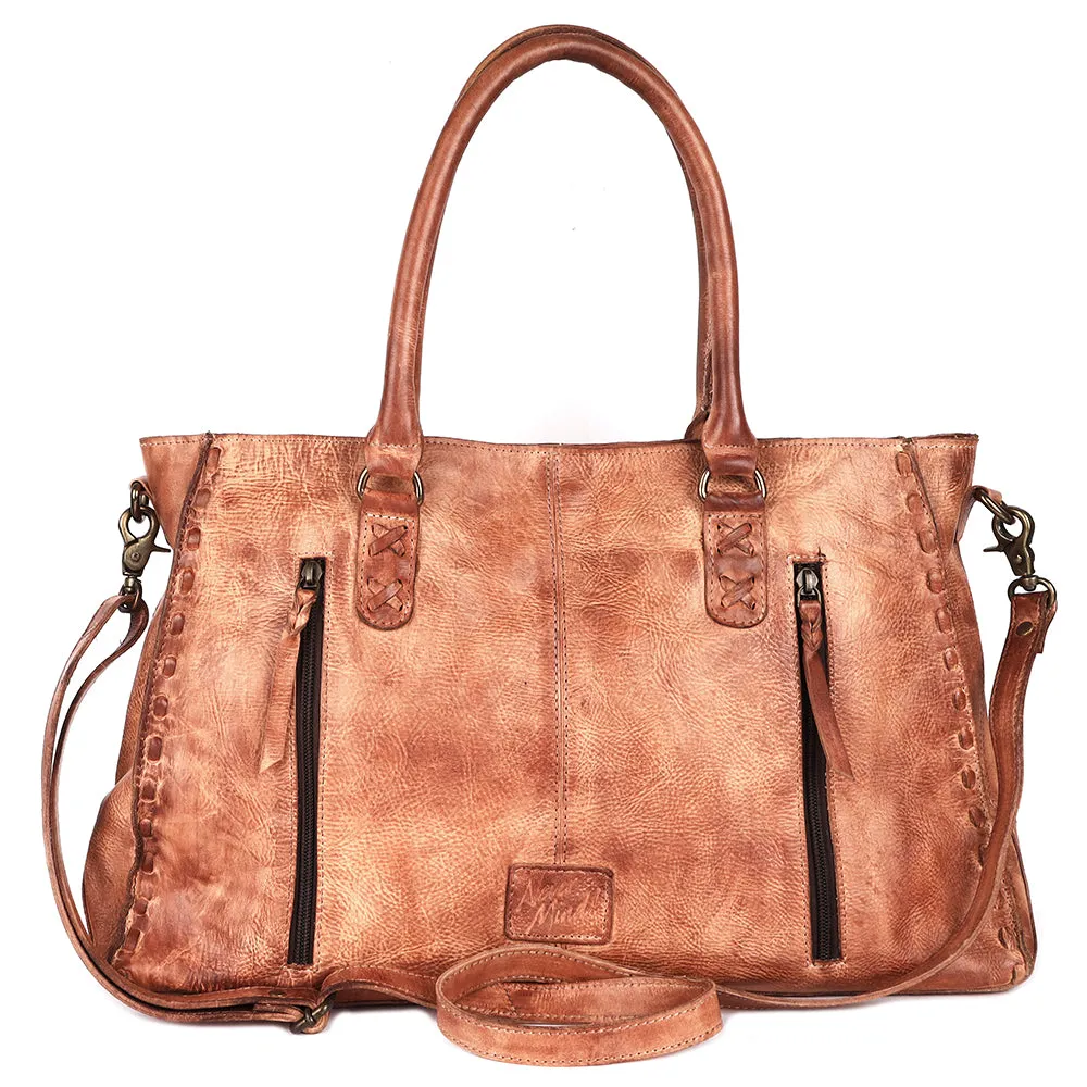 Never Mind Nmbgm125A Tote Vintage Handmade Genuine Cowhide Leather Women Bag Western Handbag Purse