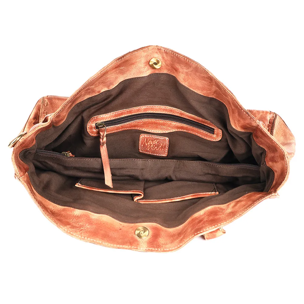 Never Mind Nmbgm125A Tote Vintage Handmade Genuine Cowhide Leather Women Bag Western Handbag Purse