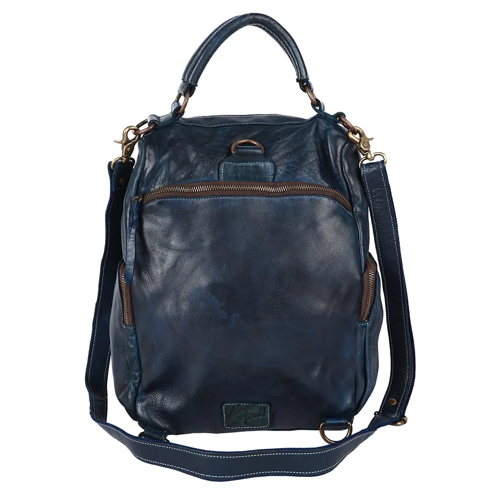Never Mind Nmbgm156C Backpack Vintage Handmade Genuine Cowhide Leather Women Bag Western Handbag Purse