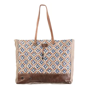 OHLAY KB169 TOTE Upcycled Wool Upcycled Canvas Genuine Leather women bag western handbag purse