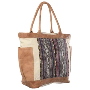 OHLAY KB312 TOTE Upcycled Wool Upcycled Canvas Genuine Leather women bag western handbag purse