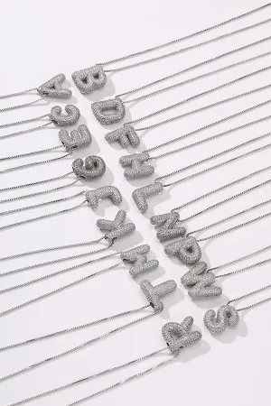 Personalized Bubble Necklace P Silver