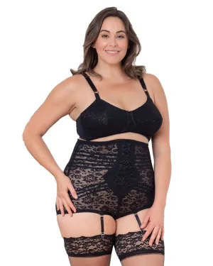 Rago Extra Firm High Waist Brief - Black / White / Beige