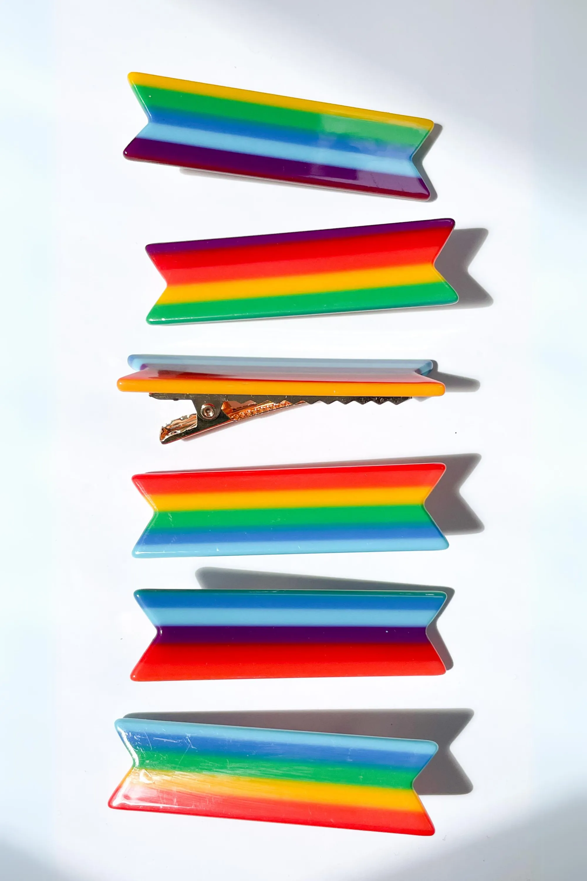 Rainbow Stripe Hair Clip