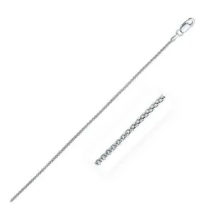 Rhodium Plated 1.8mm Sterling Silver Popcorn Style Chain, size 20''