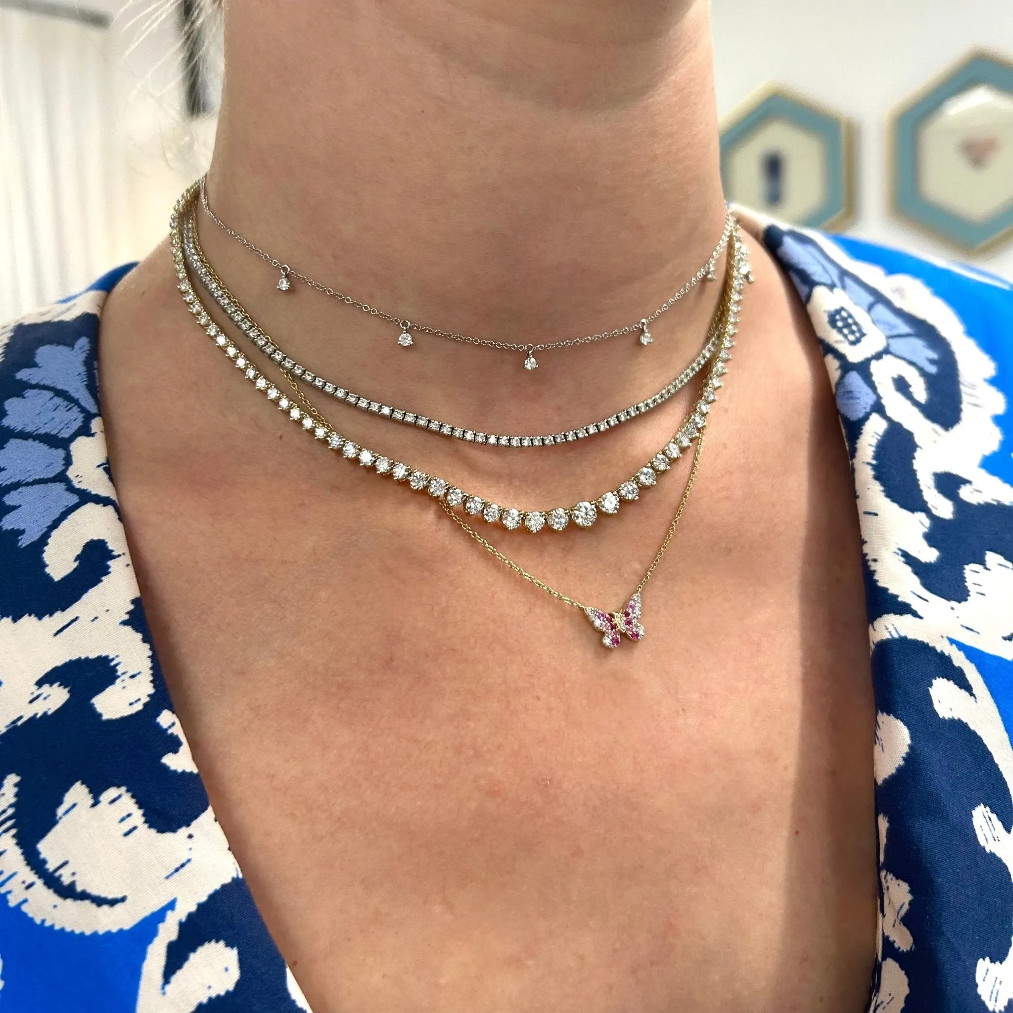 Riviera Diamond Tennis Necklace