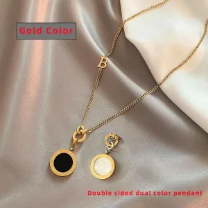 Sleek Round Pendant Necklace