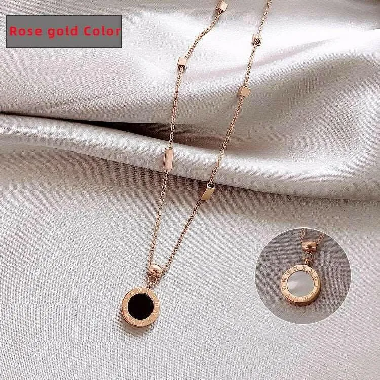 Sleek Round Pendant Necklace