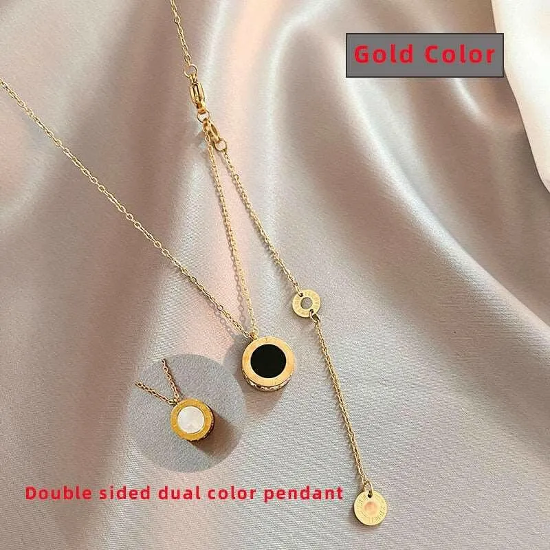 Sleek Round Pendant Necklace