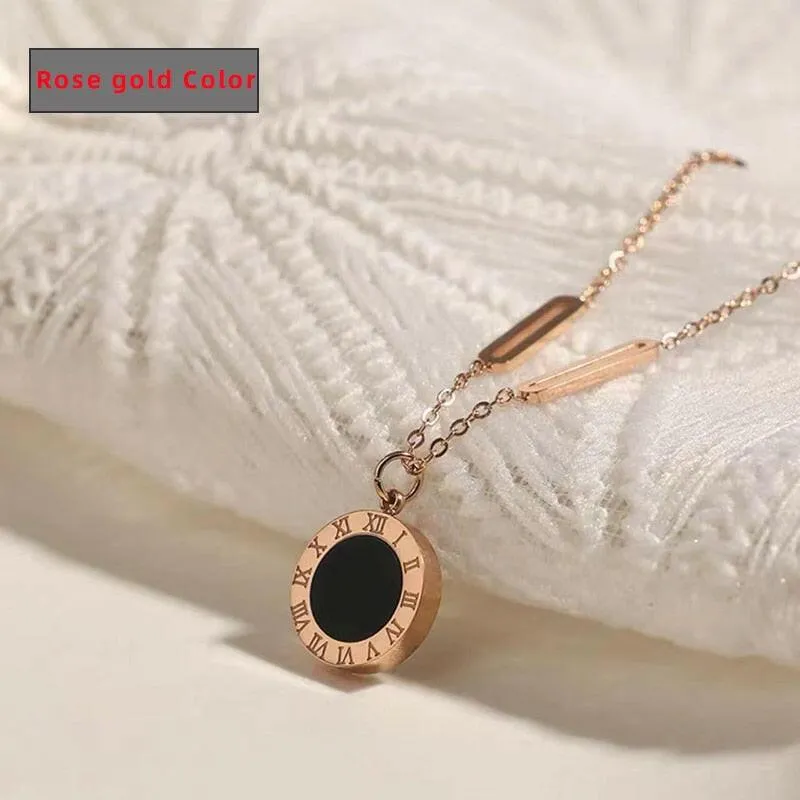 Sleek Round Pendant Necklace