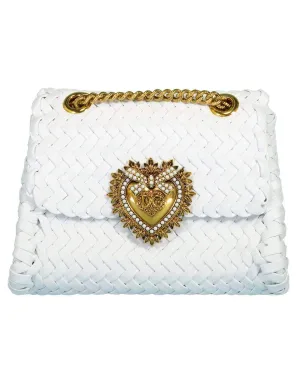 Small Devotion Shoulder Bag In Woven Nappa Leather