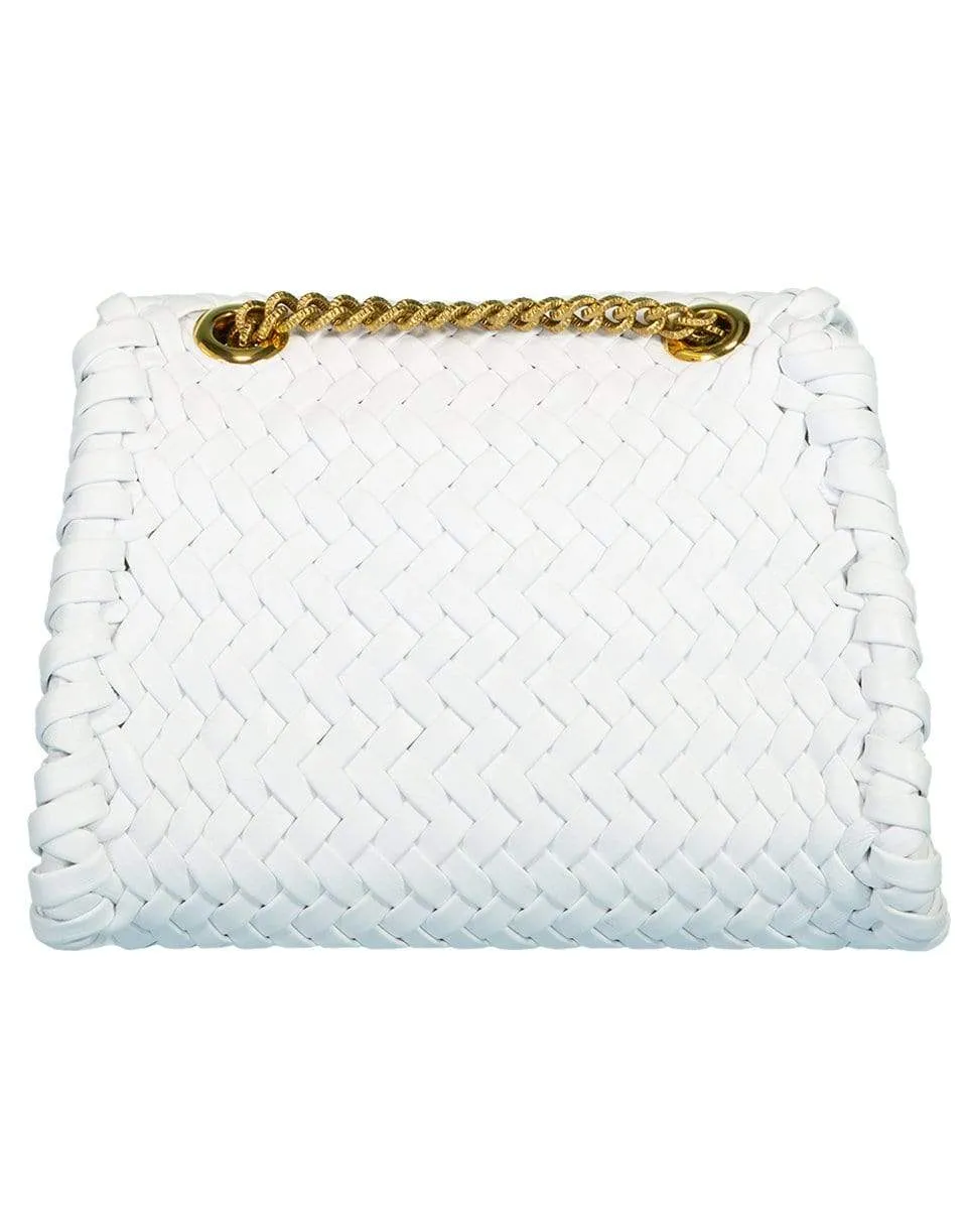 Small Devotion Shoulder Bag In Woven Nappa Leather