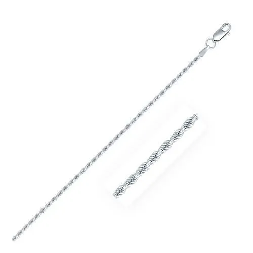 Sterling Silver 1.8mm Diamond Cut Rope Style Chain, size 24''