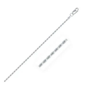 Sterling Silver 1.8mm Diamond Cut Rope Style Chain, size 24''