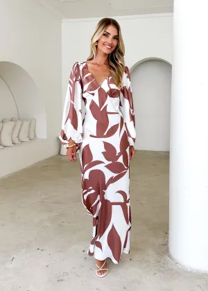 Stetha Maxi Dress - Auburn Leaf