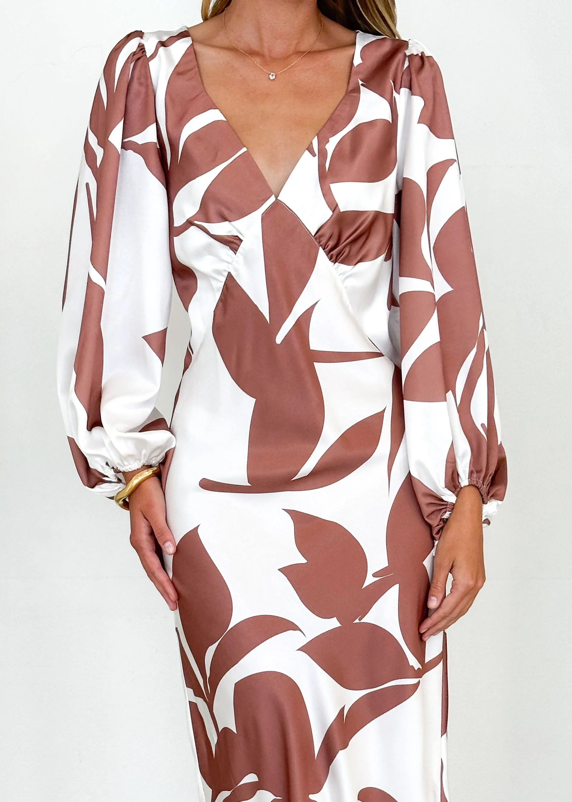 Stetha Maxi Dress - Auburn Leaf