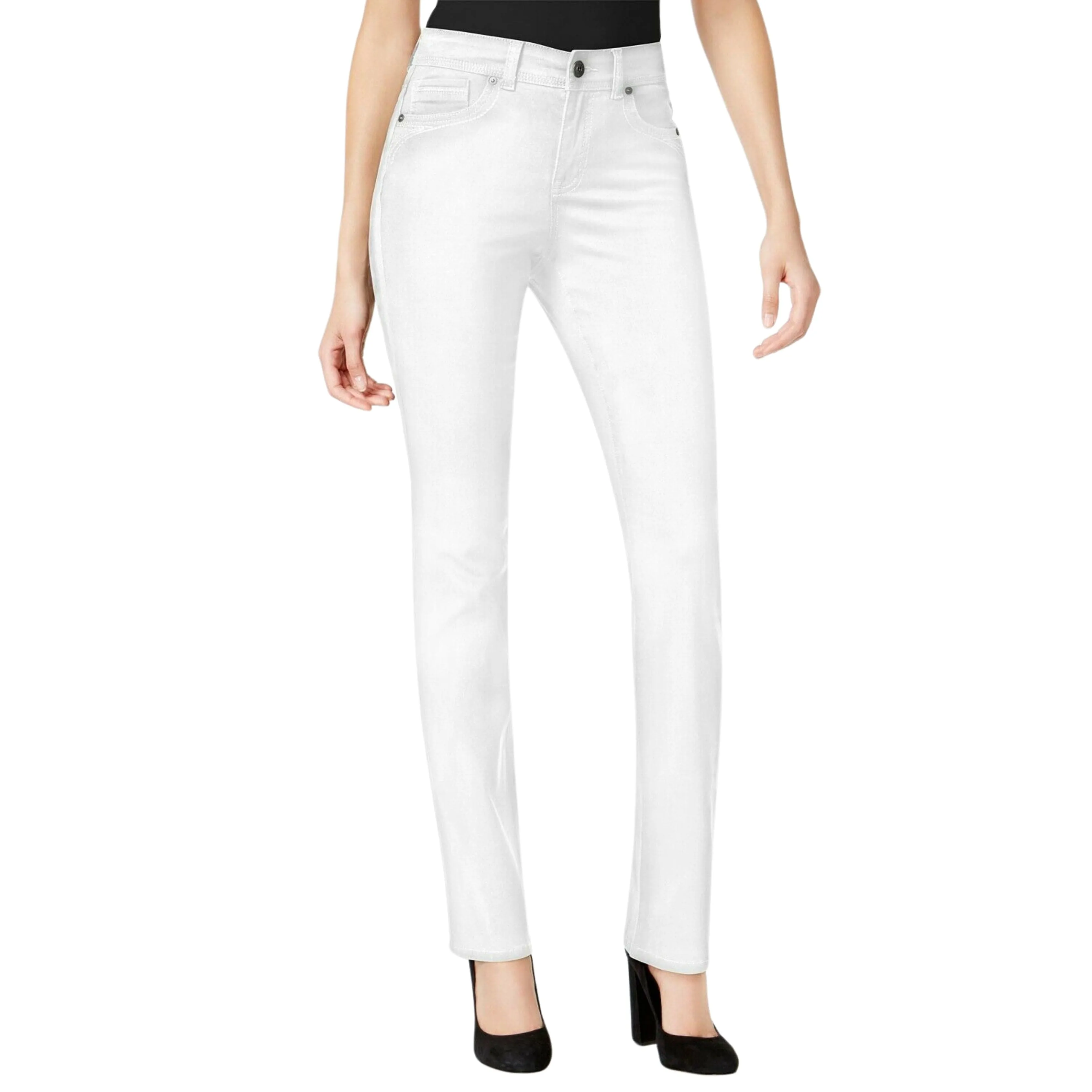 STYLE & CO. -  Straight Jean in Clean White