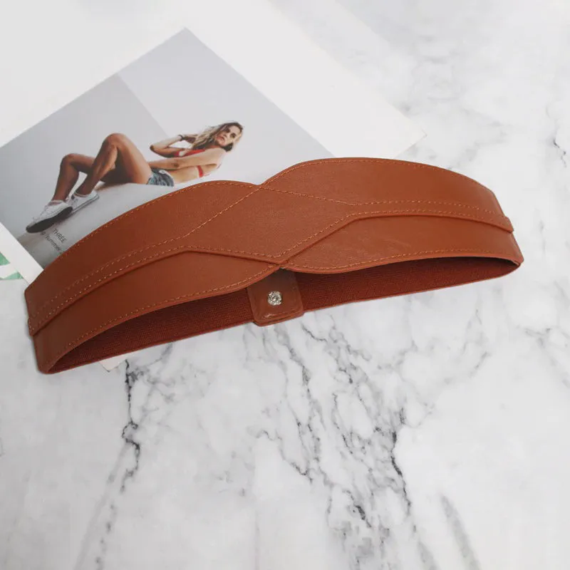 Timeless Classic Vegan Leather Chic Wide Long Fashion Belts