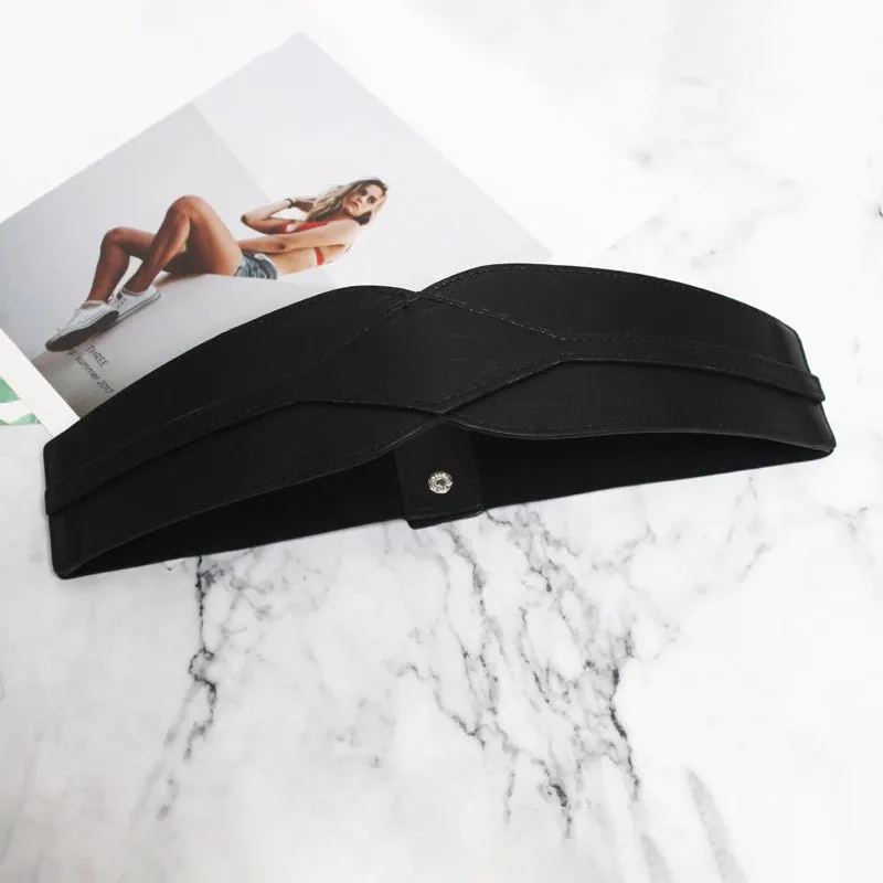 Timeless Classic Vegan Leather Chic Wide Long Fashion Belts