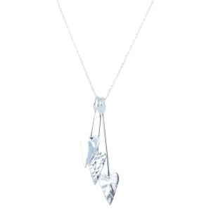 Trio of Hearts Design Sterling Silver Necklace