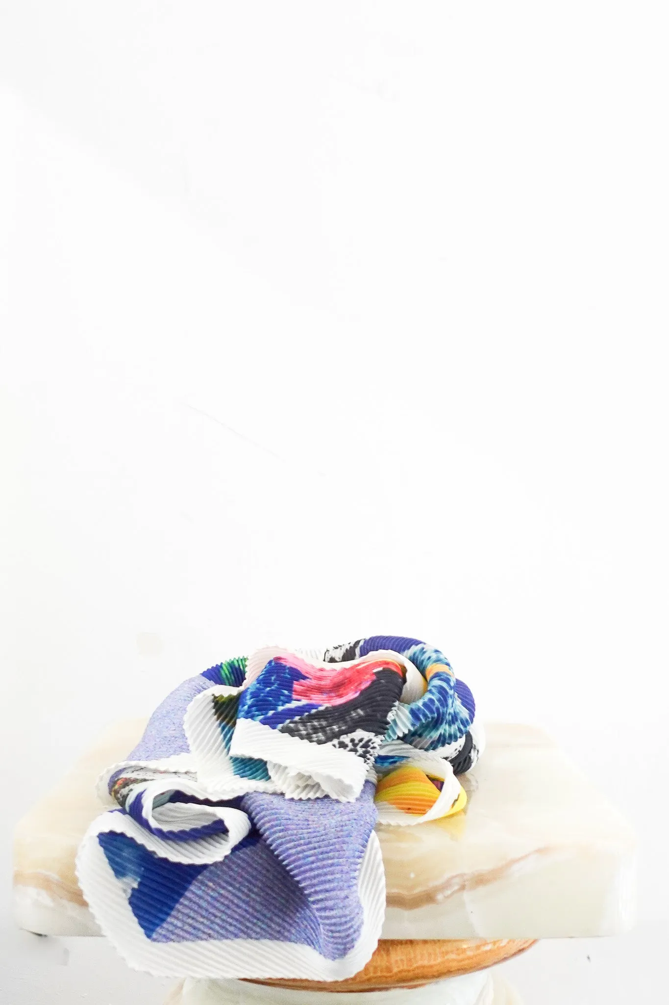 Tropical pleated scarf RRP £100