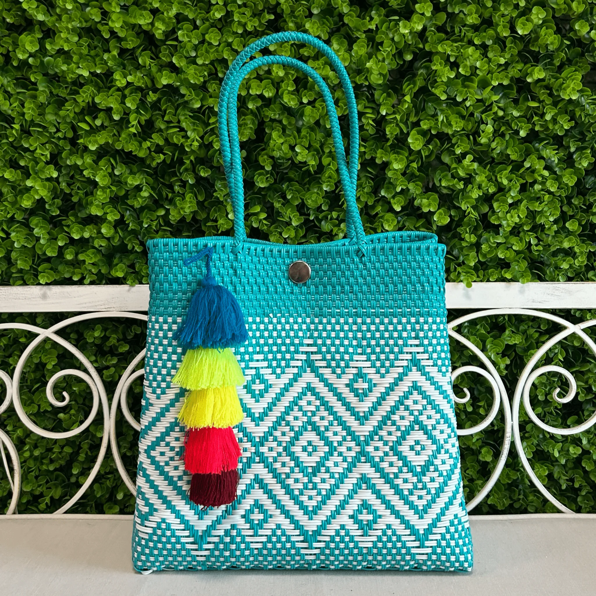 Upcycled Handwoven MD Convertible Tote - Cotton Candy