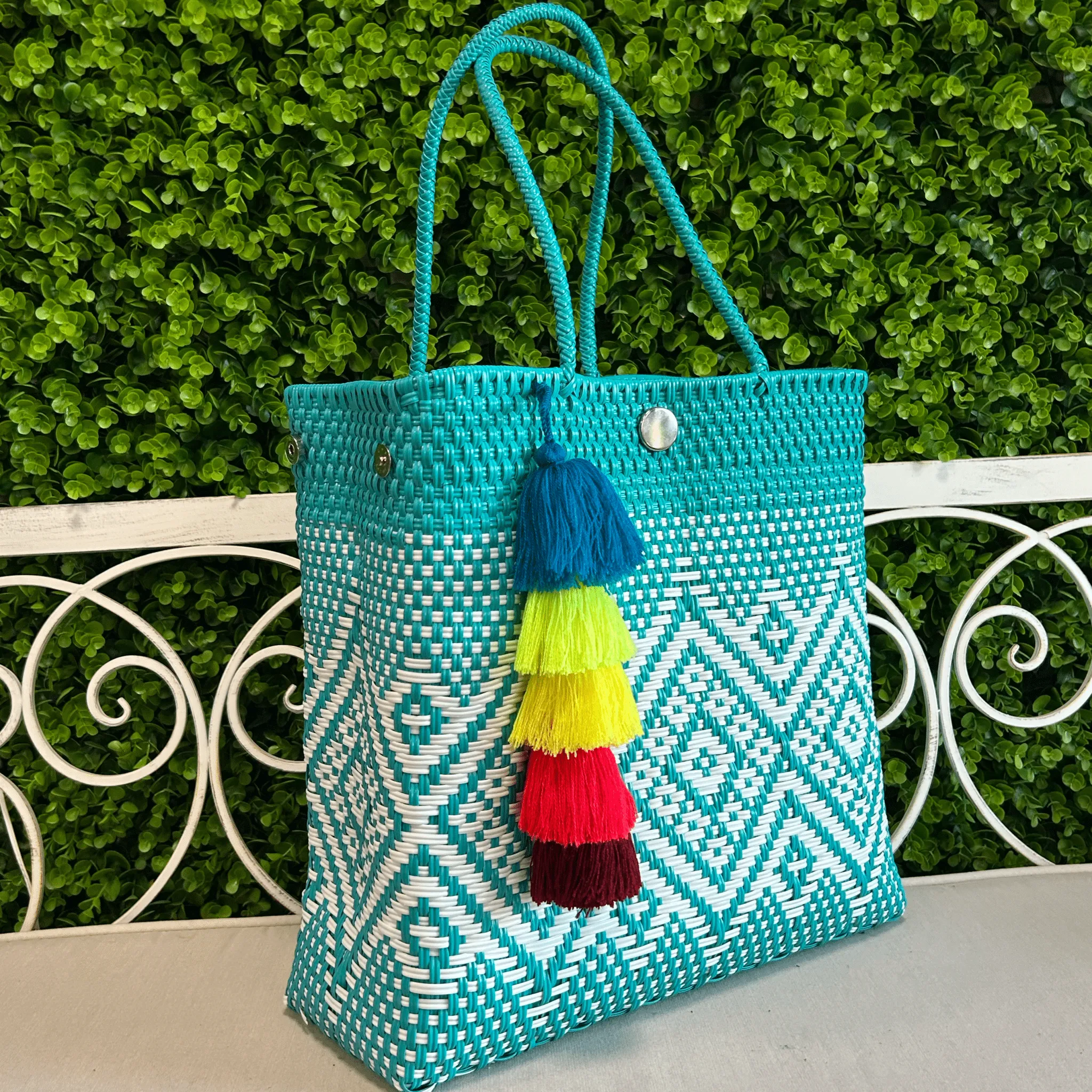 Upcycled Handwoven MD Convertible Tote - Cotton Candy