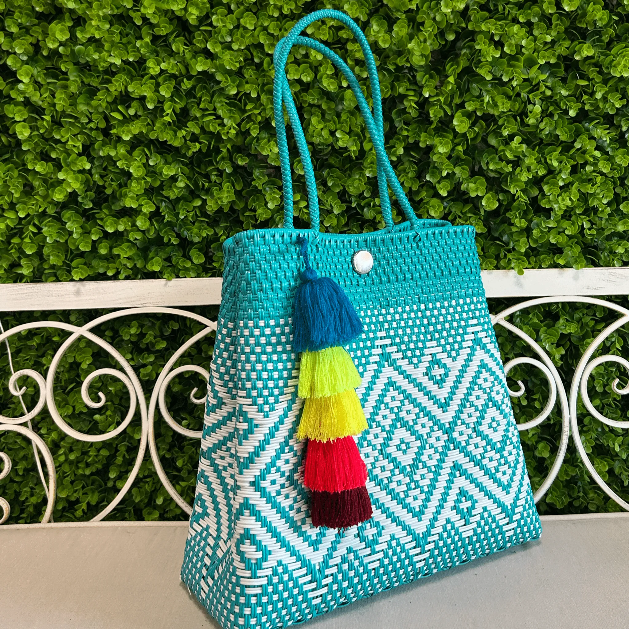Upcycled Handwoven MD Convertible Tote - Cotton Candy