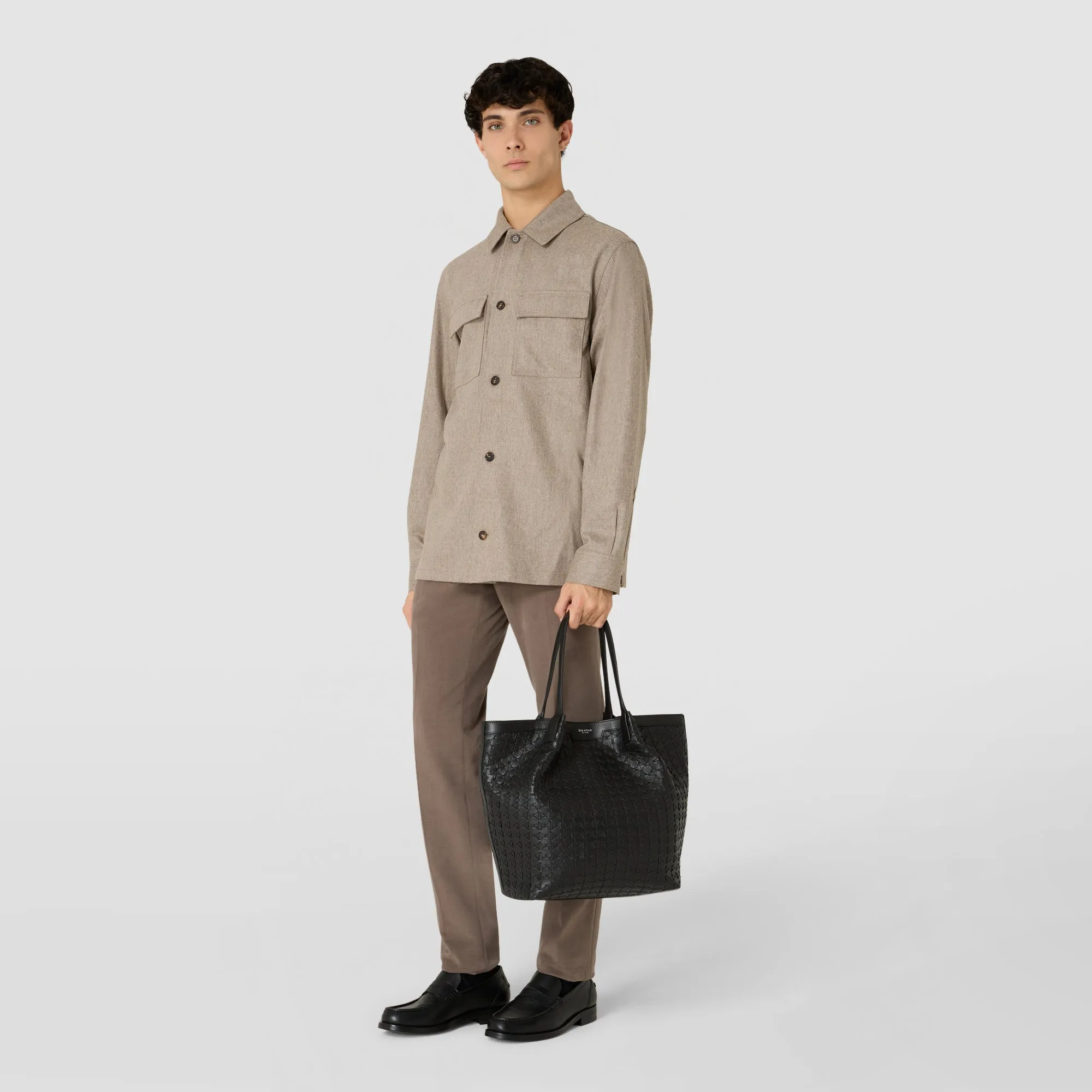 VERTICAL SECRET TOTE BAG IN MOSAICO