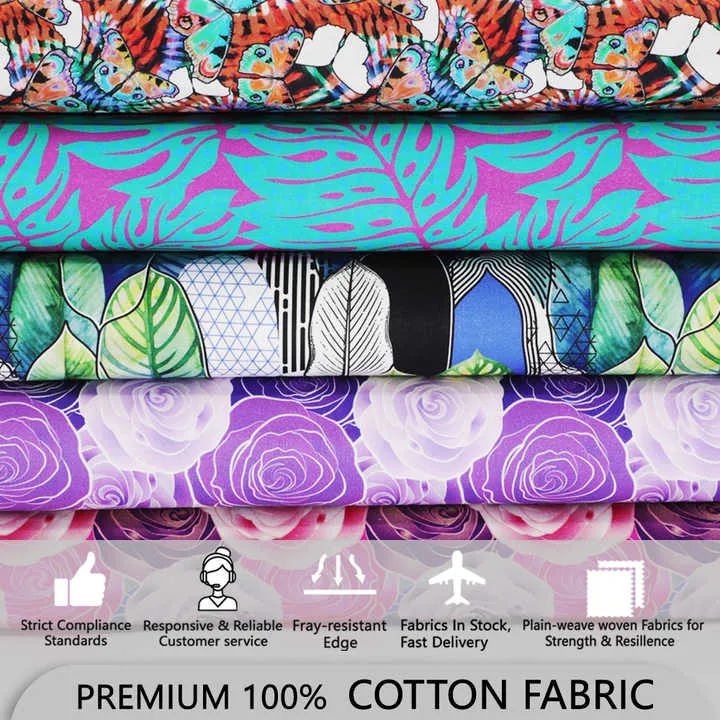 Wholesale Cotton Floral Fabric by-قماش قطني مزهر