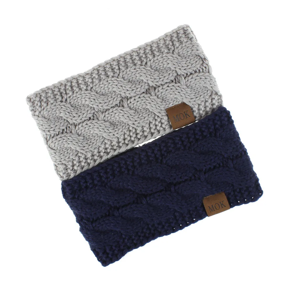 Women Headdress Protected Keep Warm Knitting Handmade Wide Side Fashion Sport Hairband