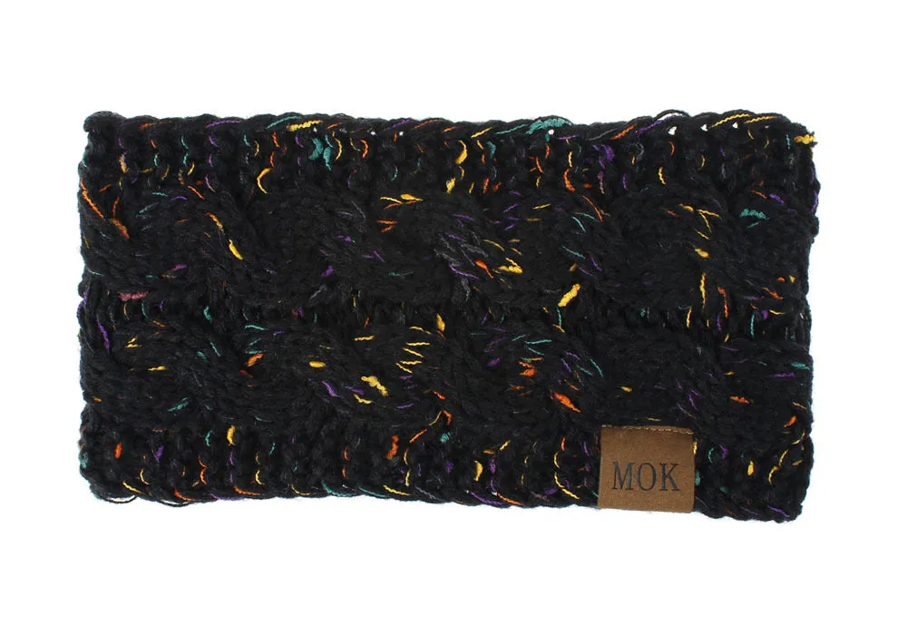 Women Headdress Protected Keep Warm Knitting Handmade Wide Side Fashion Sport Hairband
