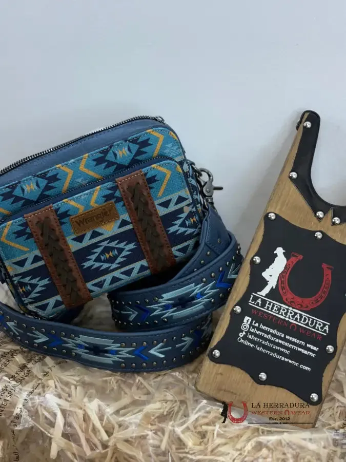 WRANGLER BLUE AZTEC CROSSBODY