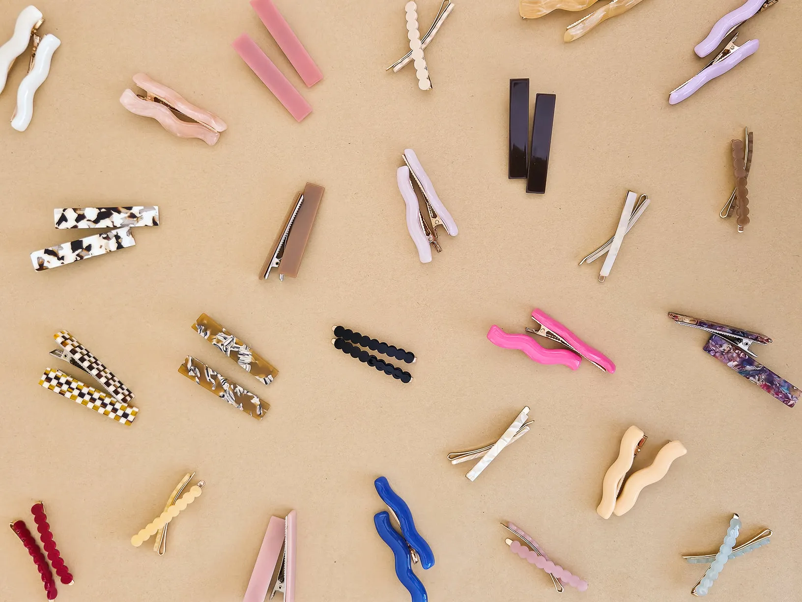 Zephyr Hair Clips - Milk White