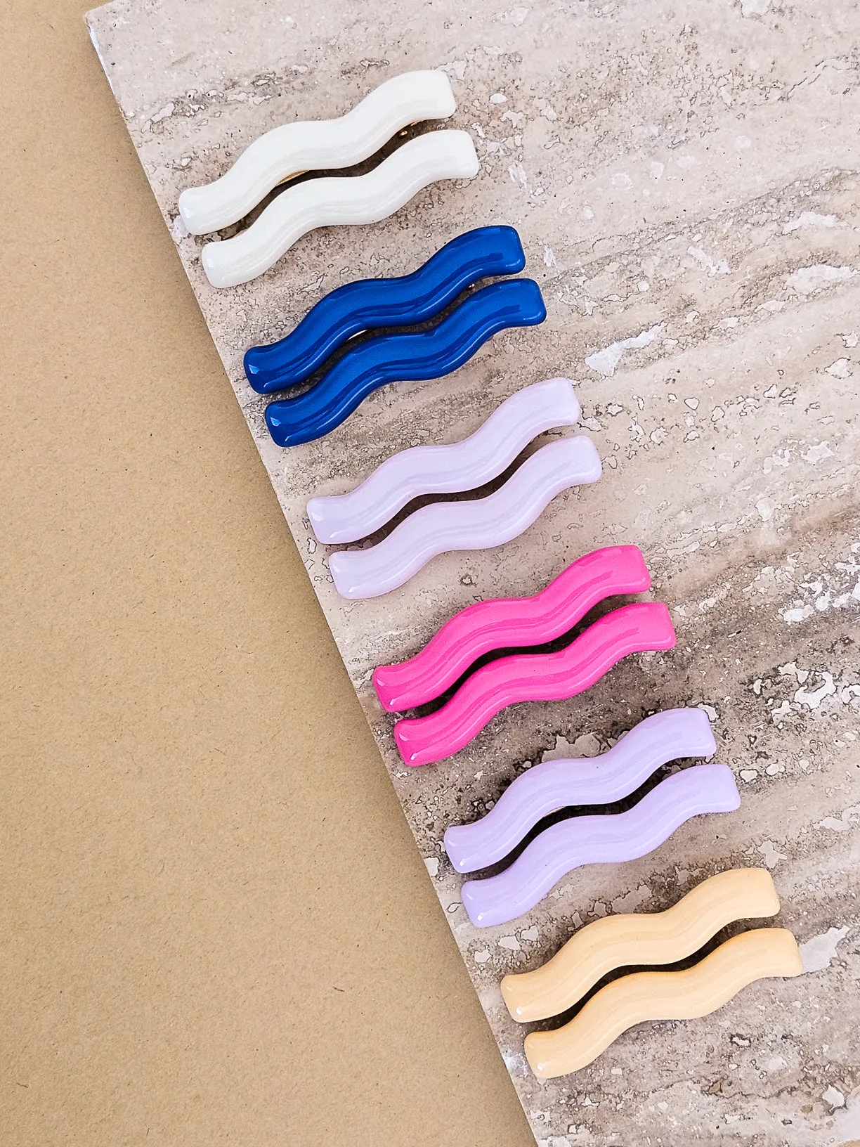 Zephyr Hair Clips - Milk White